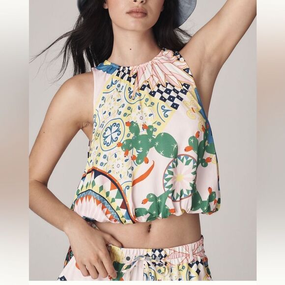 Anthropologie Maeve Bubble-Hem Tank Top - Picture 1 of 4